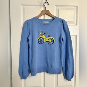 Loft Bicycle Blue sweater Small great condition